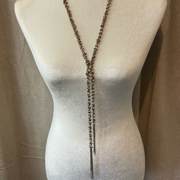 Natasha Jewelry - Vintage Natasha Gold-tone and Rhinestone Necklace